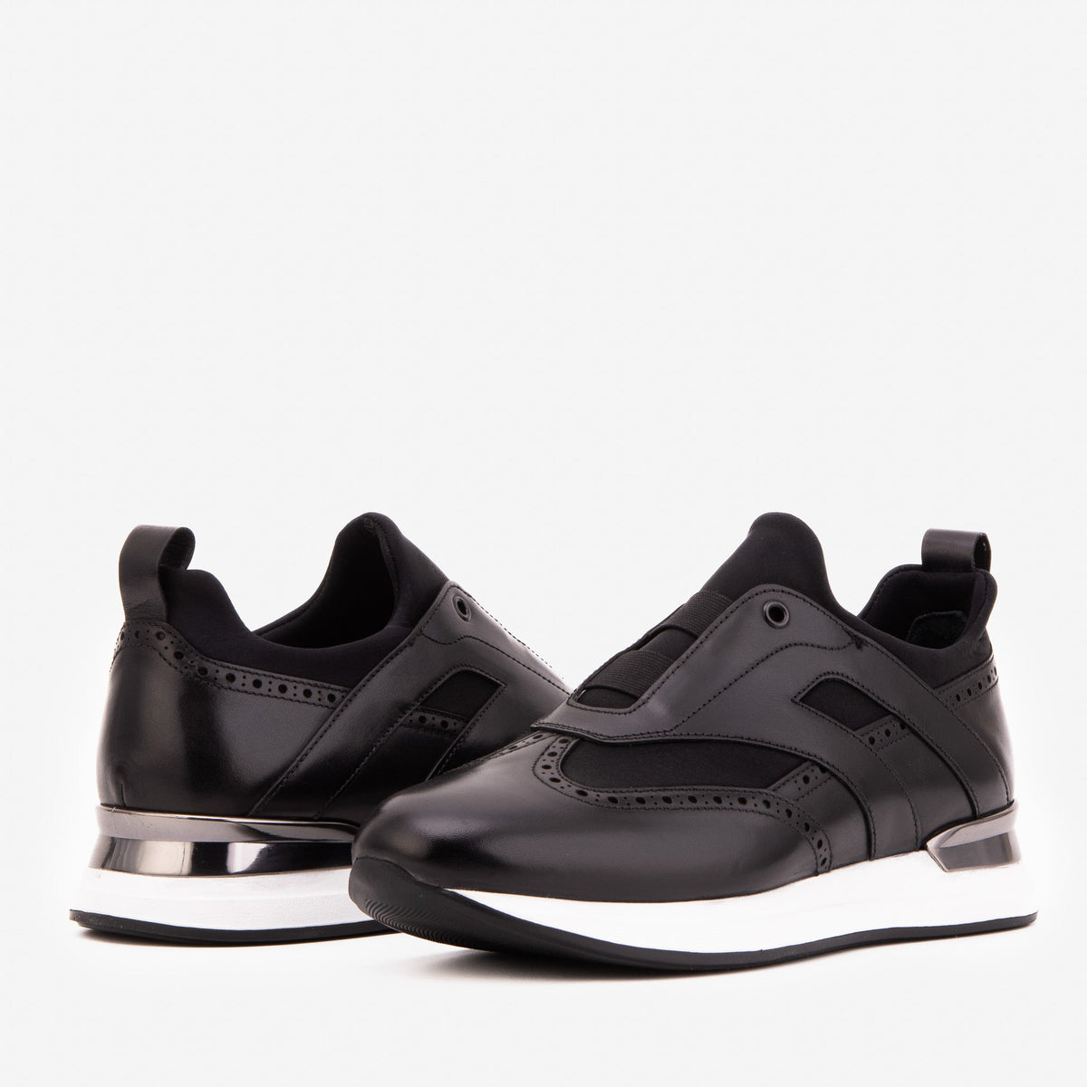 Vinci Leather The Arcadia Black Leather Men Sneaker – product view 5