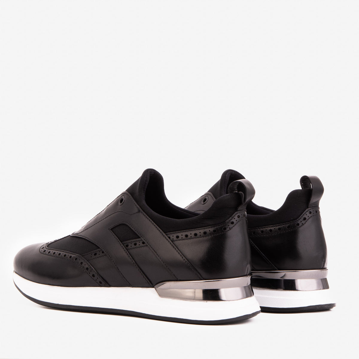 Vinci Leather The Arcadia Black Leather Men Sneaker – product view 4