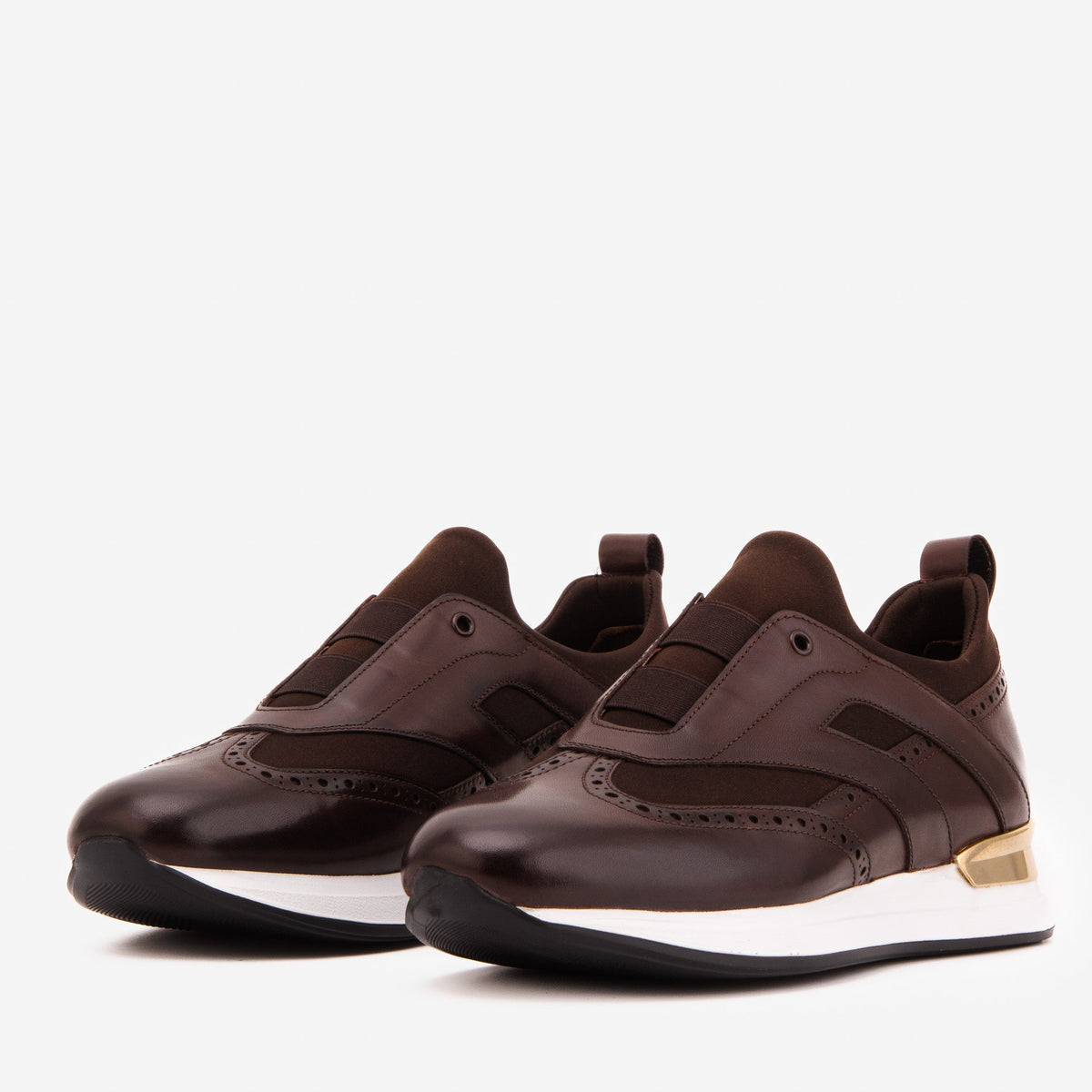 Vinci Leather The Arcadia Brown Leather Men Sneaker – product view 2