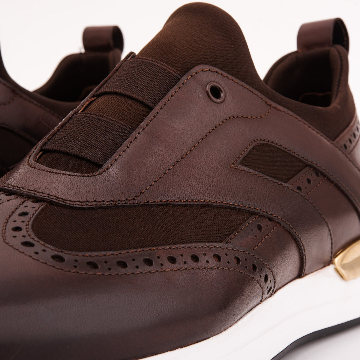 Vinci Leather The Arcadia Brown Leather Men Sneaker – product view 3