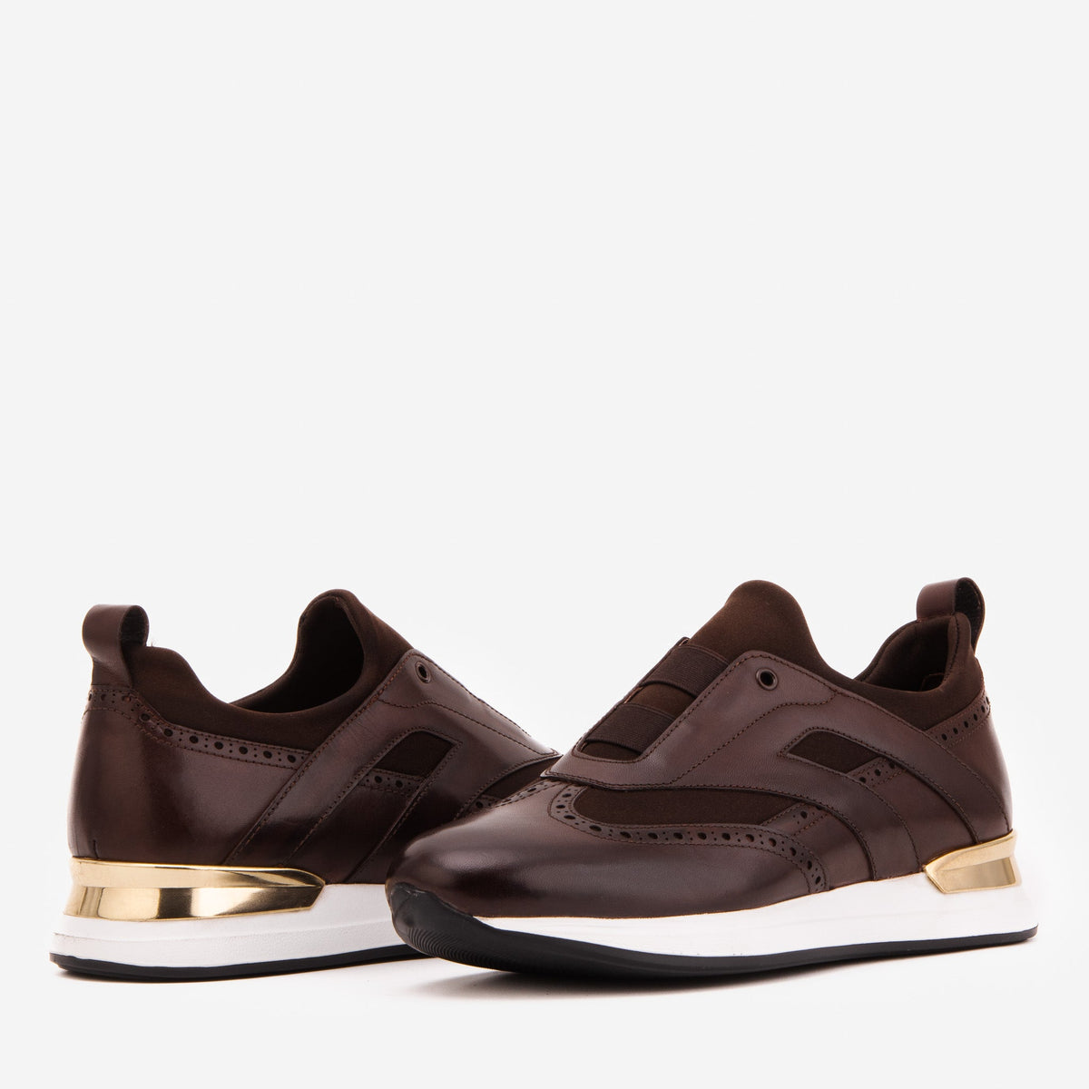 Vinci Leather The Arcadia Brown Leather Men Sneaker – product view 5