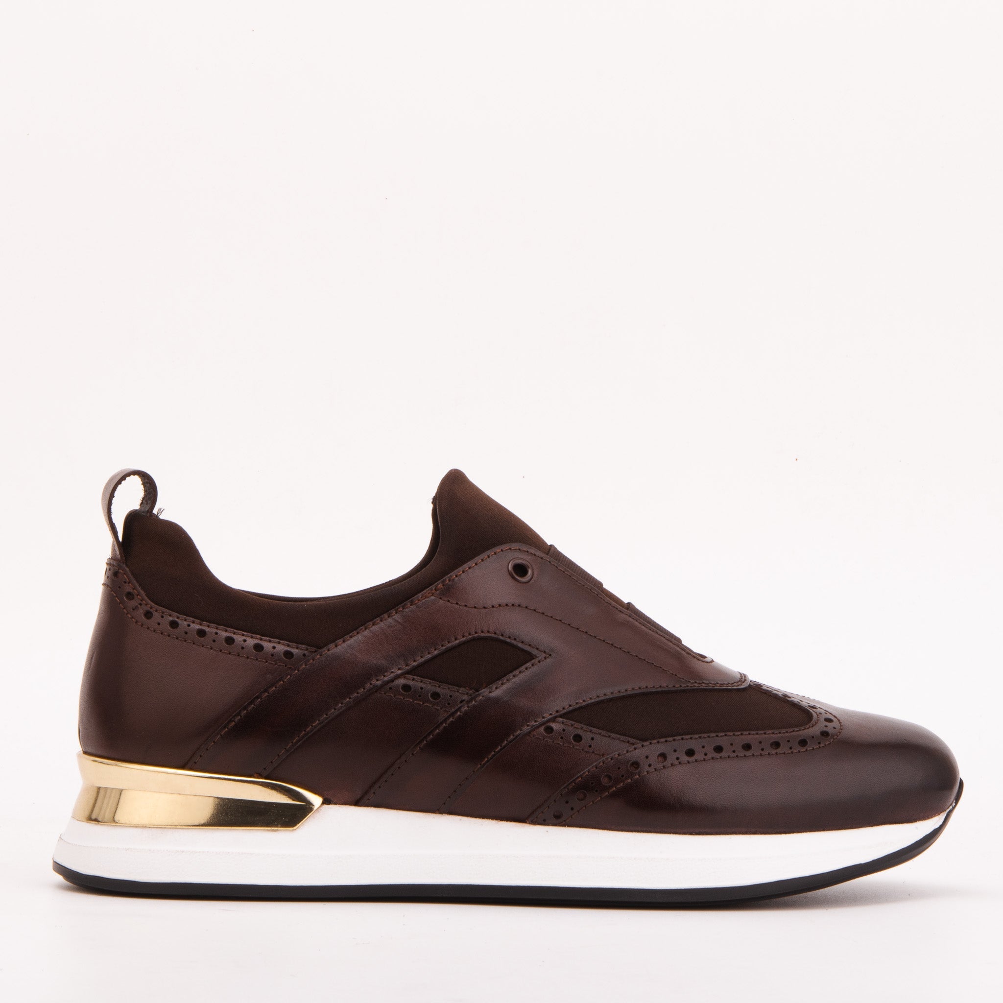 The Arcadia Brown Leather Men Sneaker