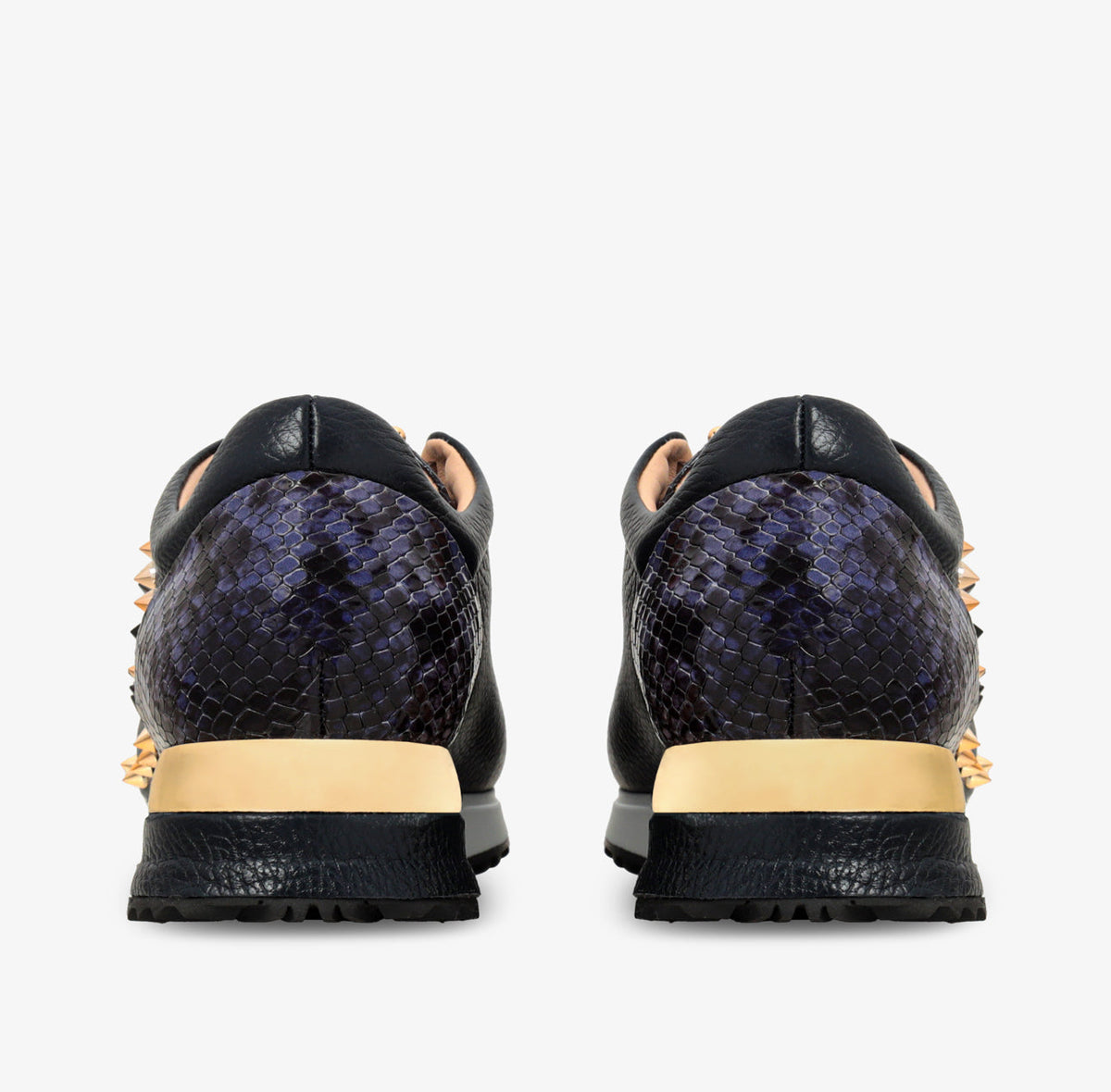 Vinci Leather The Infanta Navy Spike Leather Women Sneaker Limited Edition – product view 3