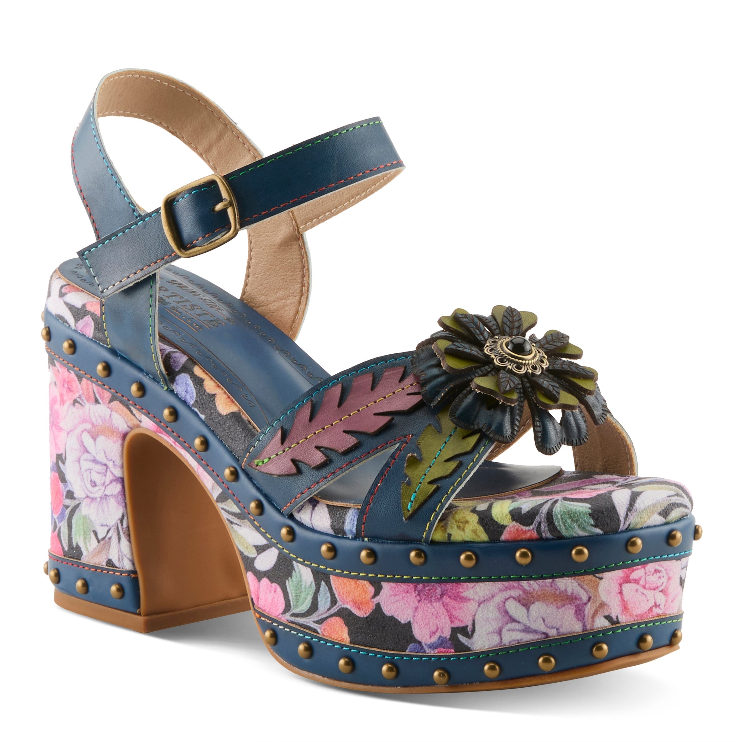 L'Artiste L'ARTISTE DECKEDOUT SANDALS sandal in white multi with handcrafted leather design