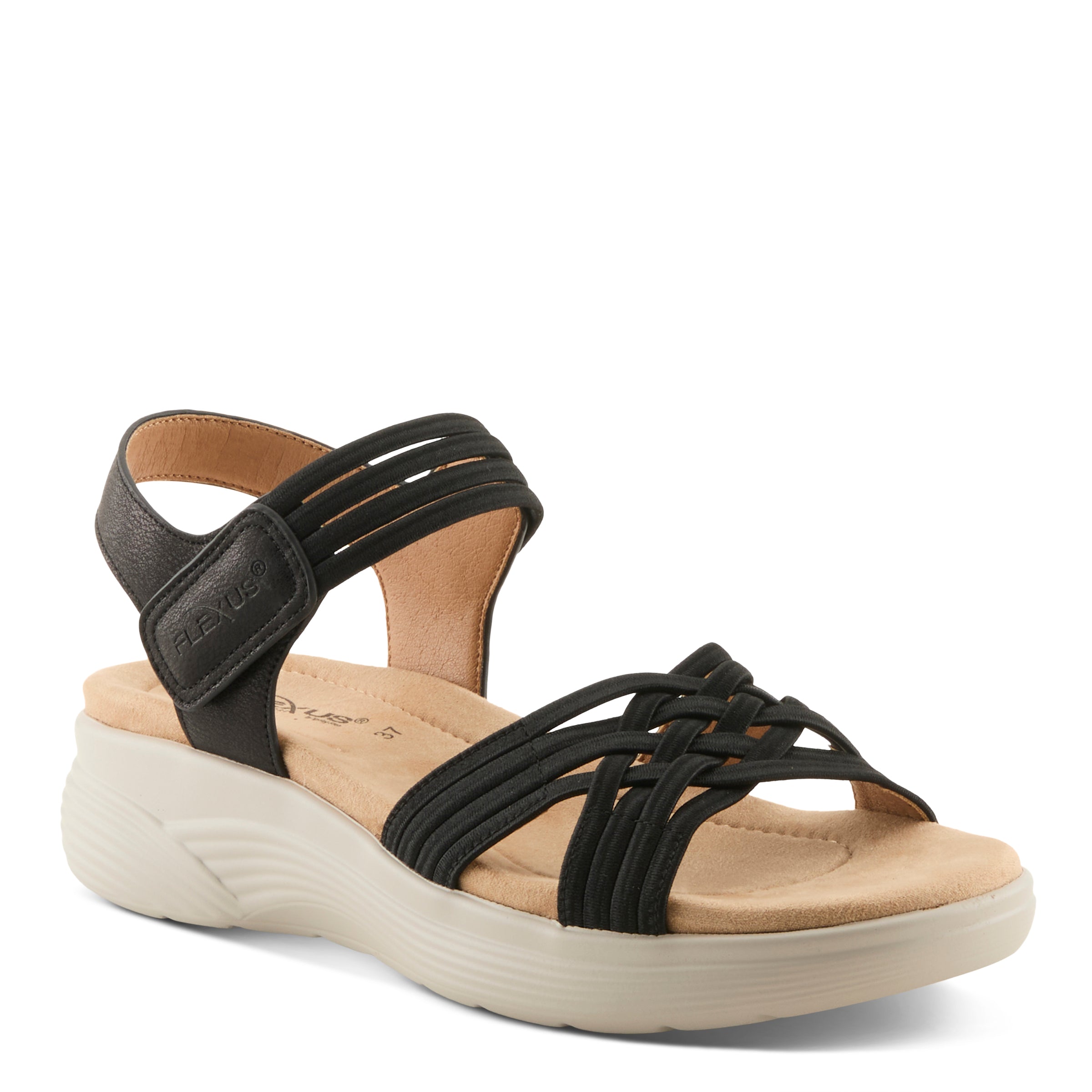 Flexus FLEXUS DELOSA SANDALS sandal in black with flexible sole