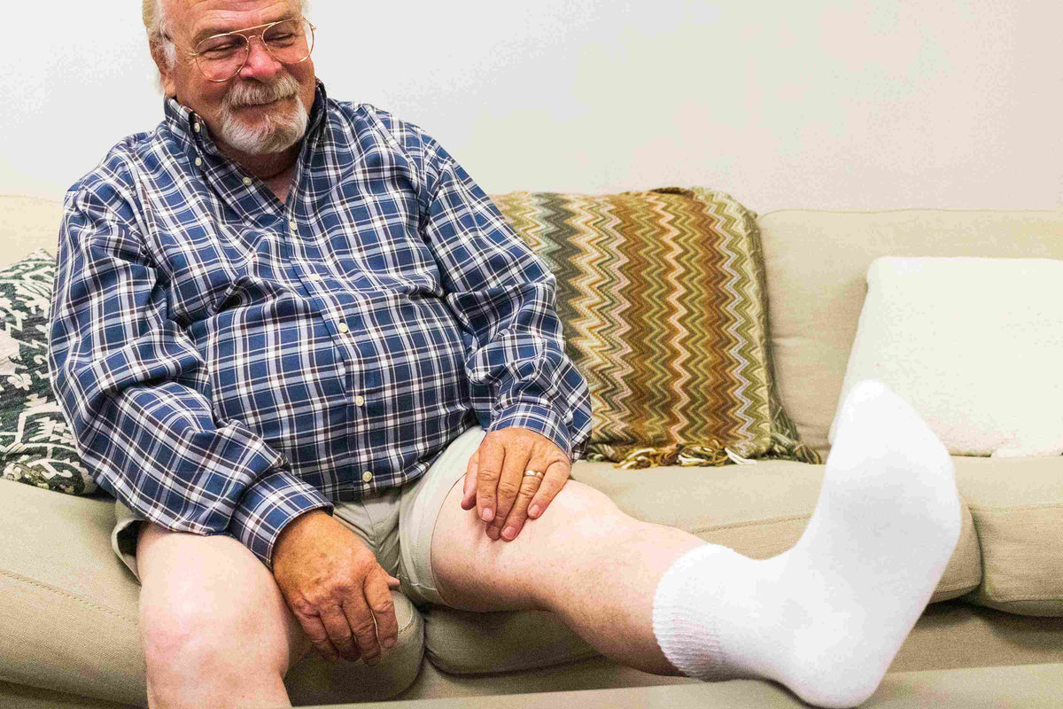Men's Cotton Diabetic Ankle Socks (6 Pair) – product view 5