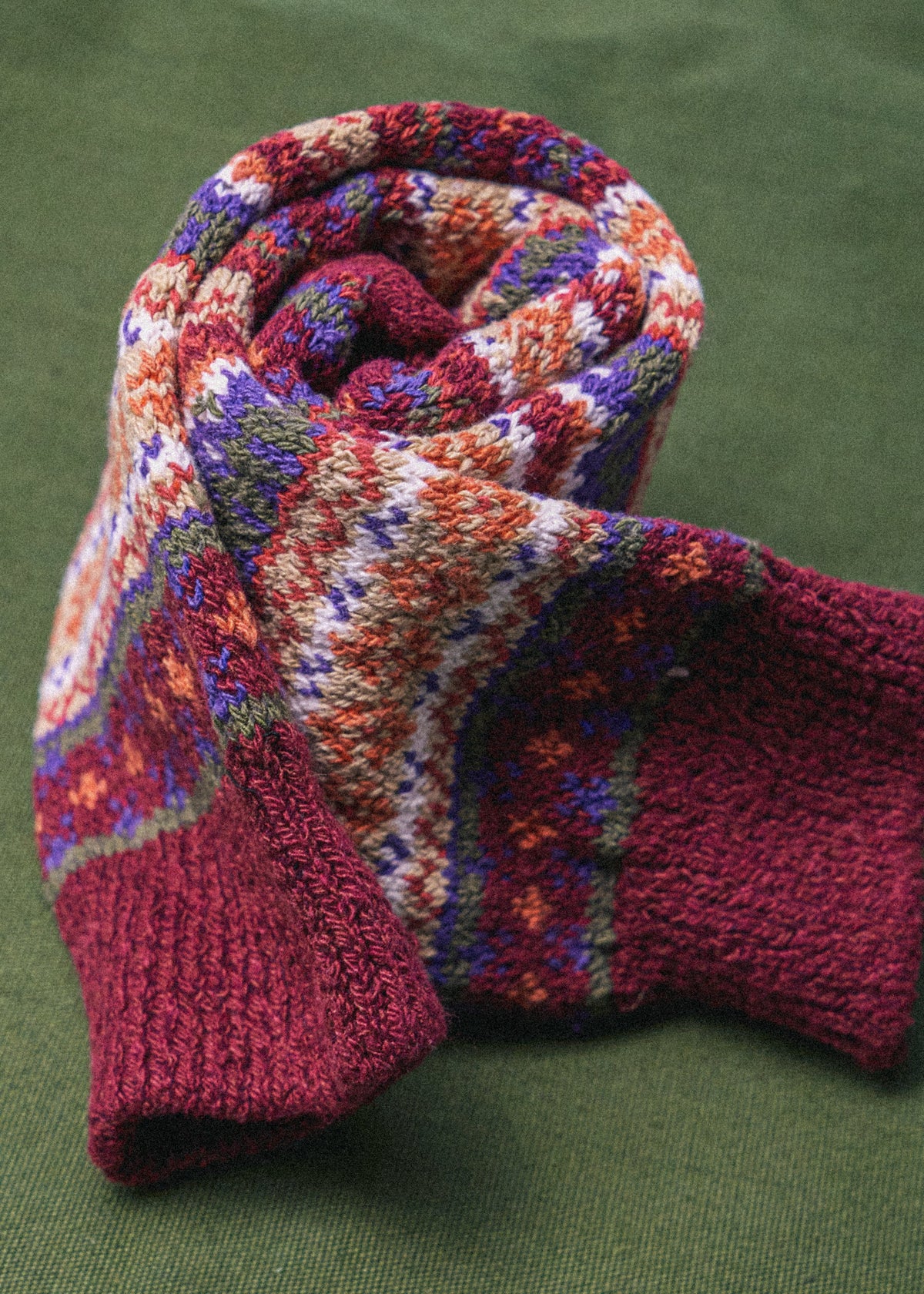 Cotton Fair Isle Sock
