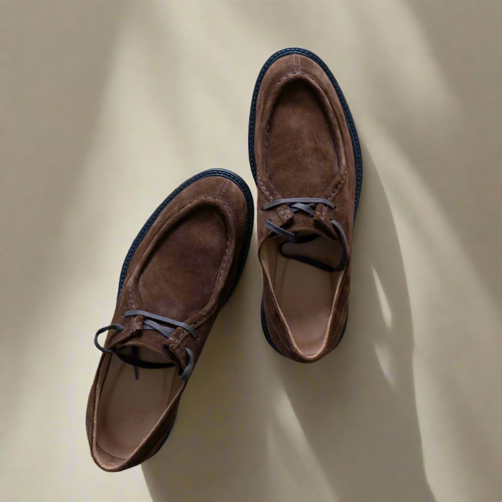 Del Toro Shoes Men's Chestnut Suede Tuscan Moc Boot