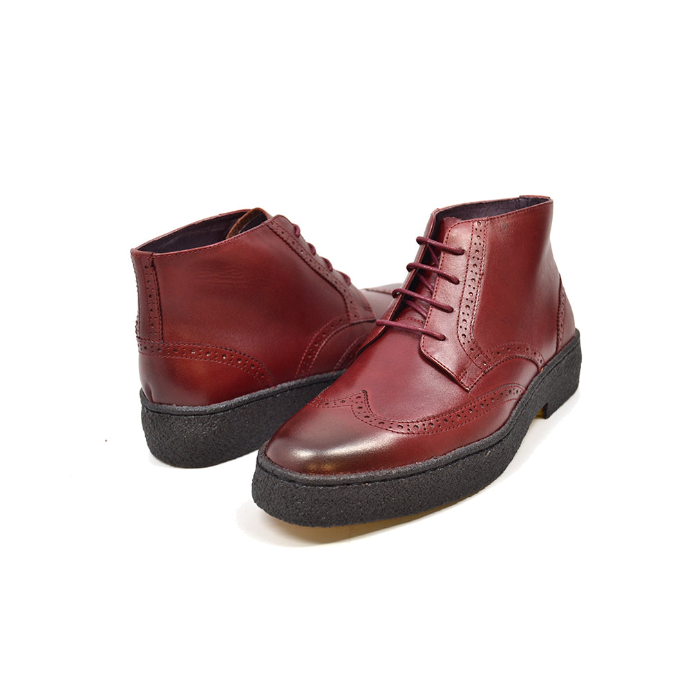 British Walkers Playboy Wingtip Men's Original Wine Leather Shoes view 1