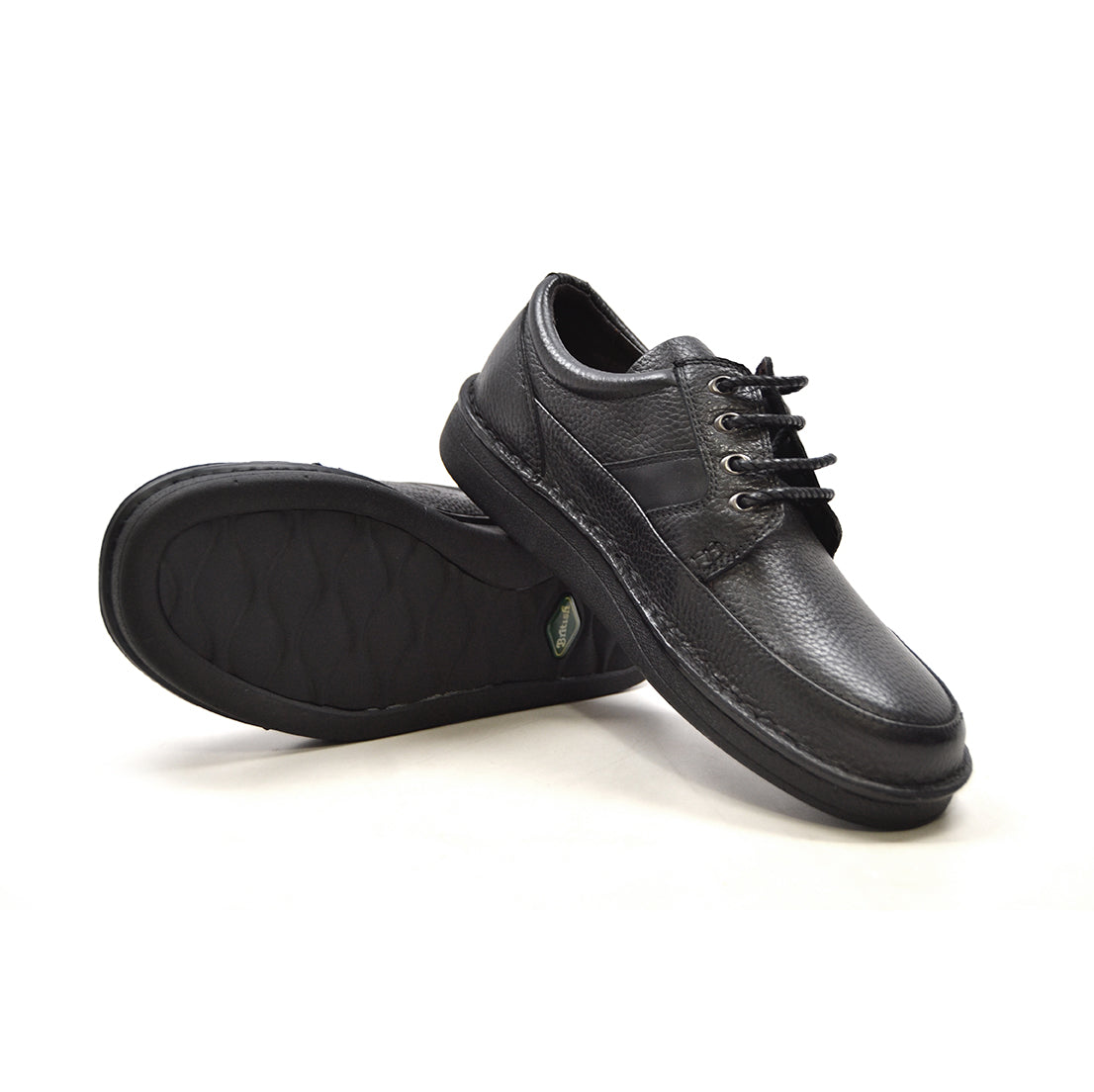 British Walkers Men's Black Leather Retro Oxford Lace Up Shoes view 8