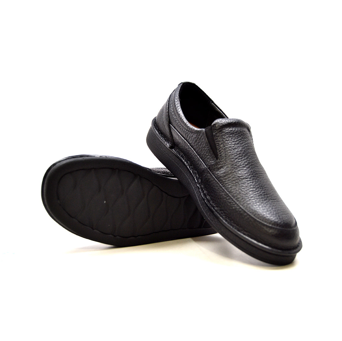 British Walkers Nottingham Men's Black Leather Everyday Slip On Shoes view 16