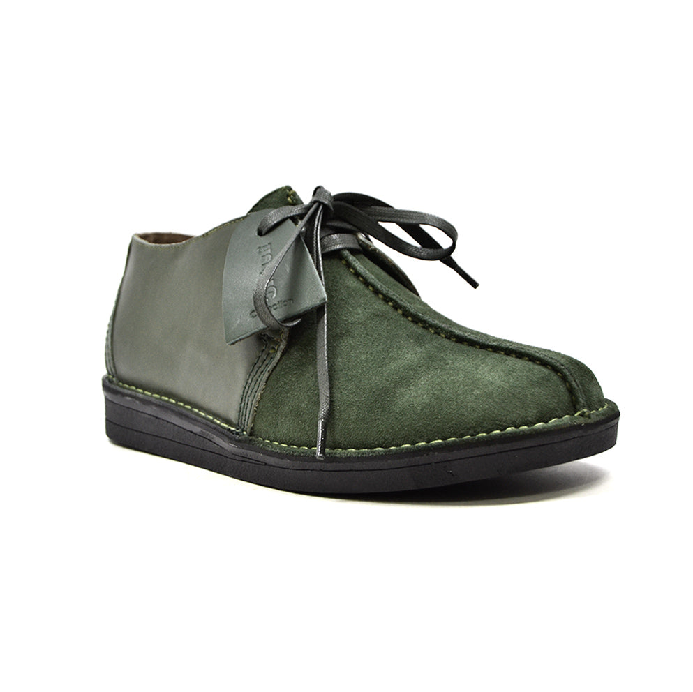 British Walkers Kingston Men's Black and Grey Split Toe Leather and Suede Lace Up Shoes view 55
