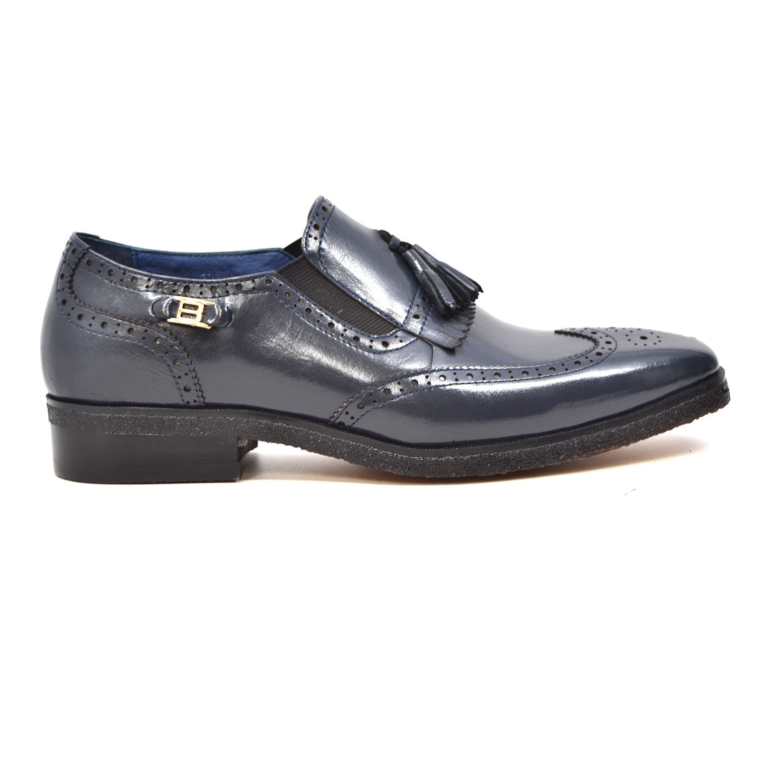 British Walkers Rick Men's Versatile Black Leather Slip On Dress Shoes view 22