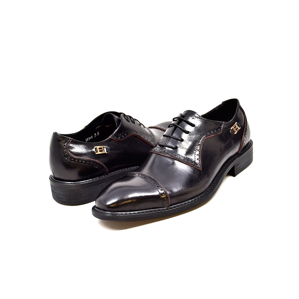 British Walkers Executive Men's Black Leather Oxford Lace Up Dress Shoes view 2