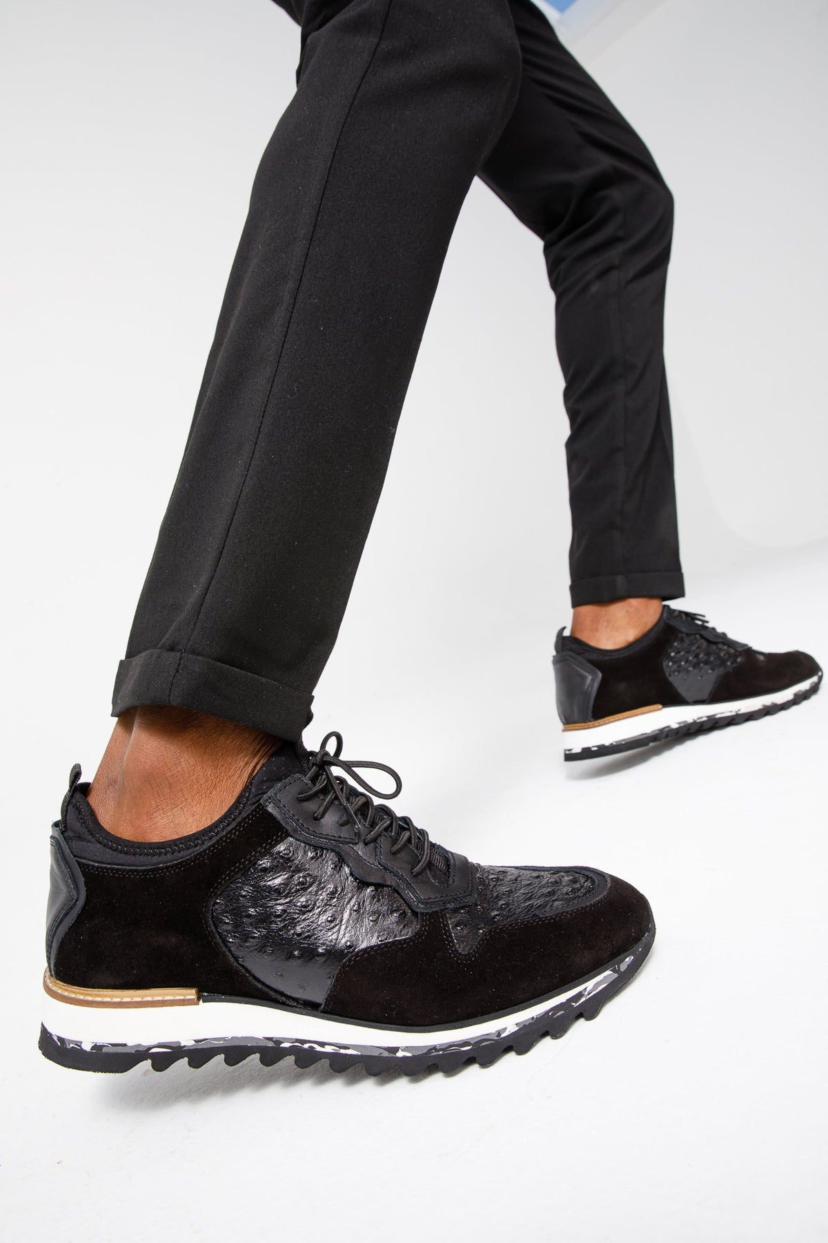 Vinci Leather The Sopez Black Leather Men Sneaker – product view 8