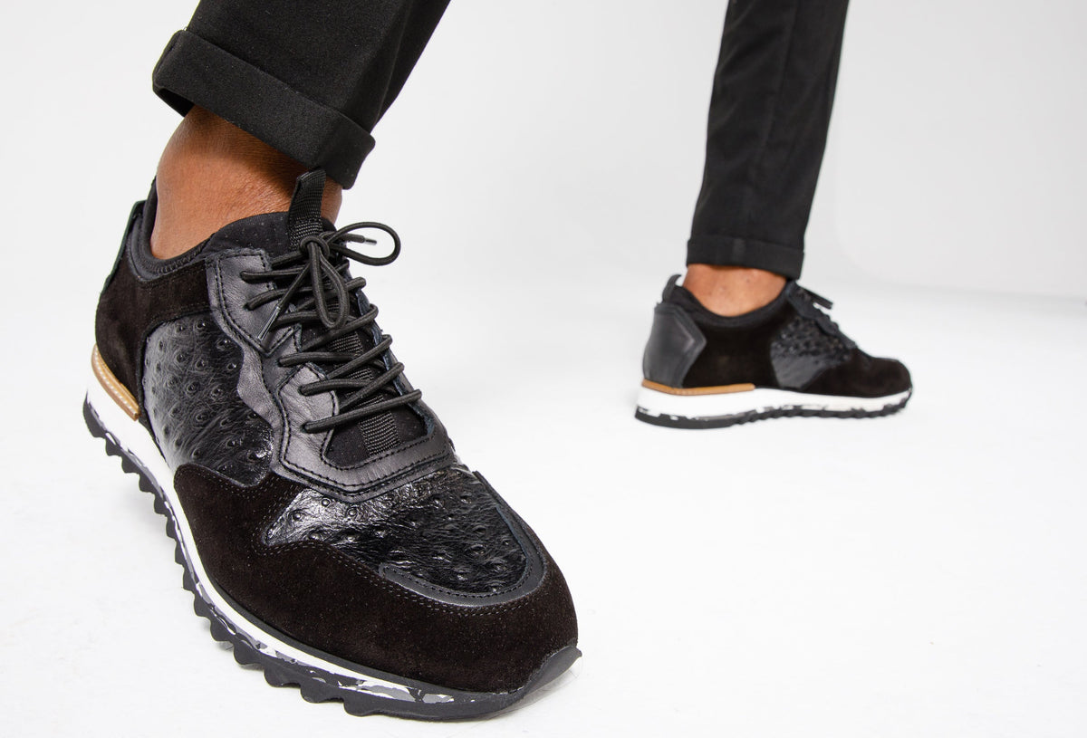 Vinci Leather The Sopez Black Leather Men Sneaker – product view 9