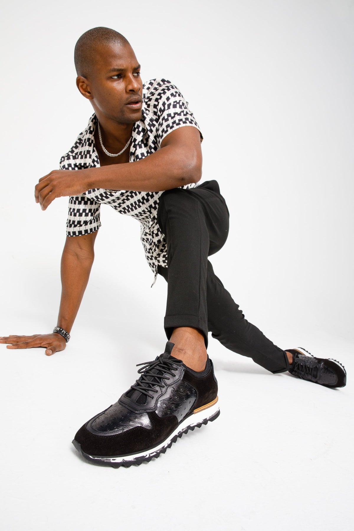 Vinci Leather The Sopez Black Leather Men Sneaker – product view 13