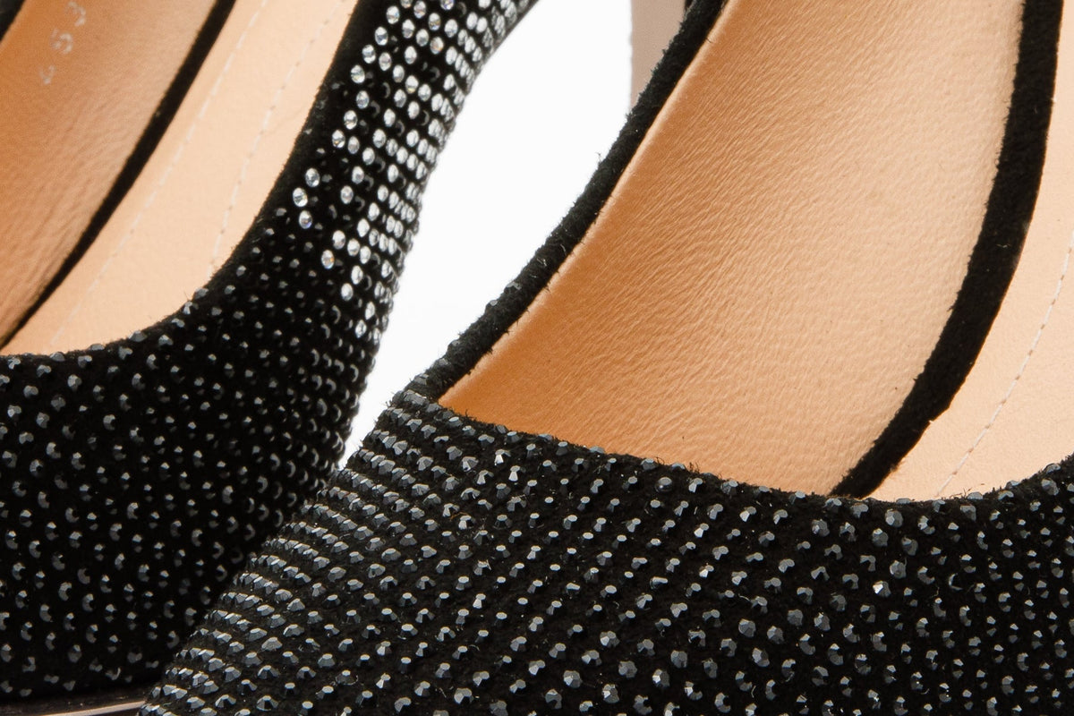 Vinci Leather The Bago Black & Silver Glitter Leather Pump Women Shoe – product view 5