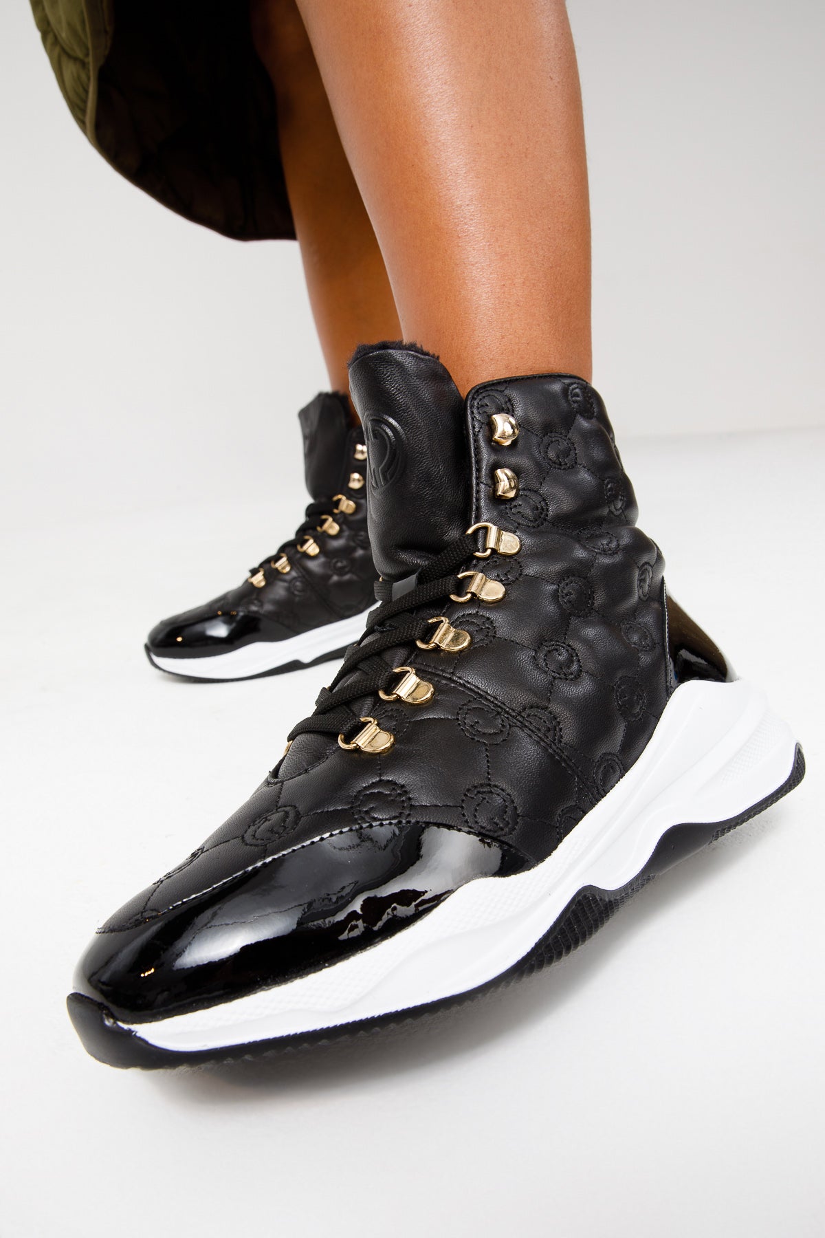 The Cambridge Black Quilted Leather Ankle Women Boot Final Sale!