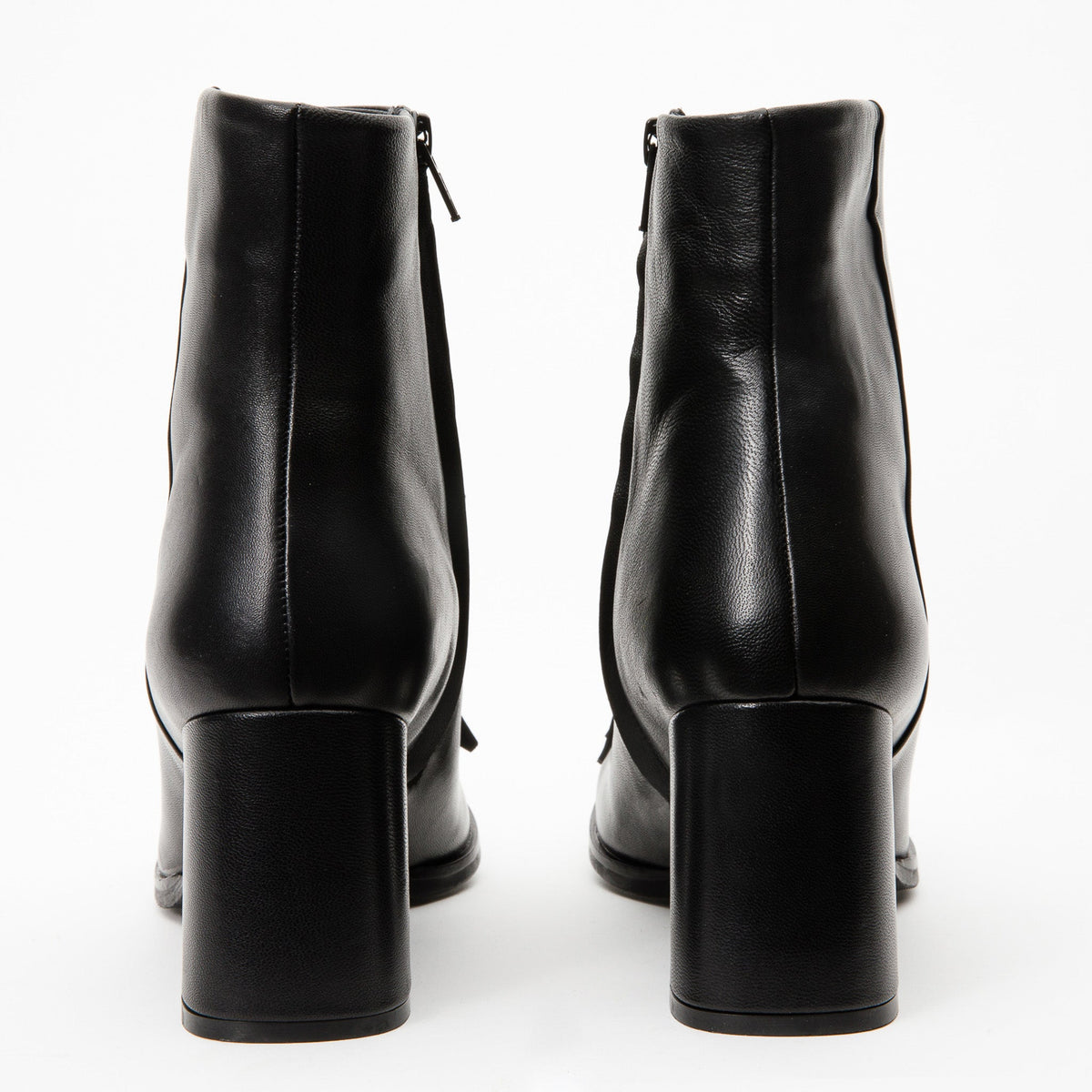 Vinci Leather The Luksor Black Leather Block Heel Women Boot – product view 4