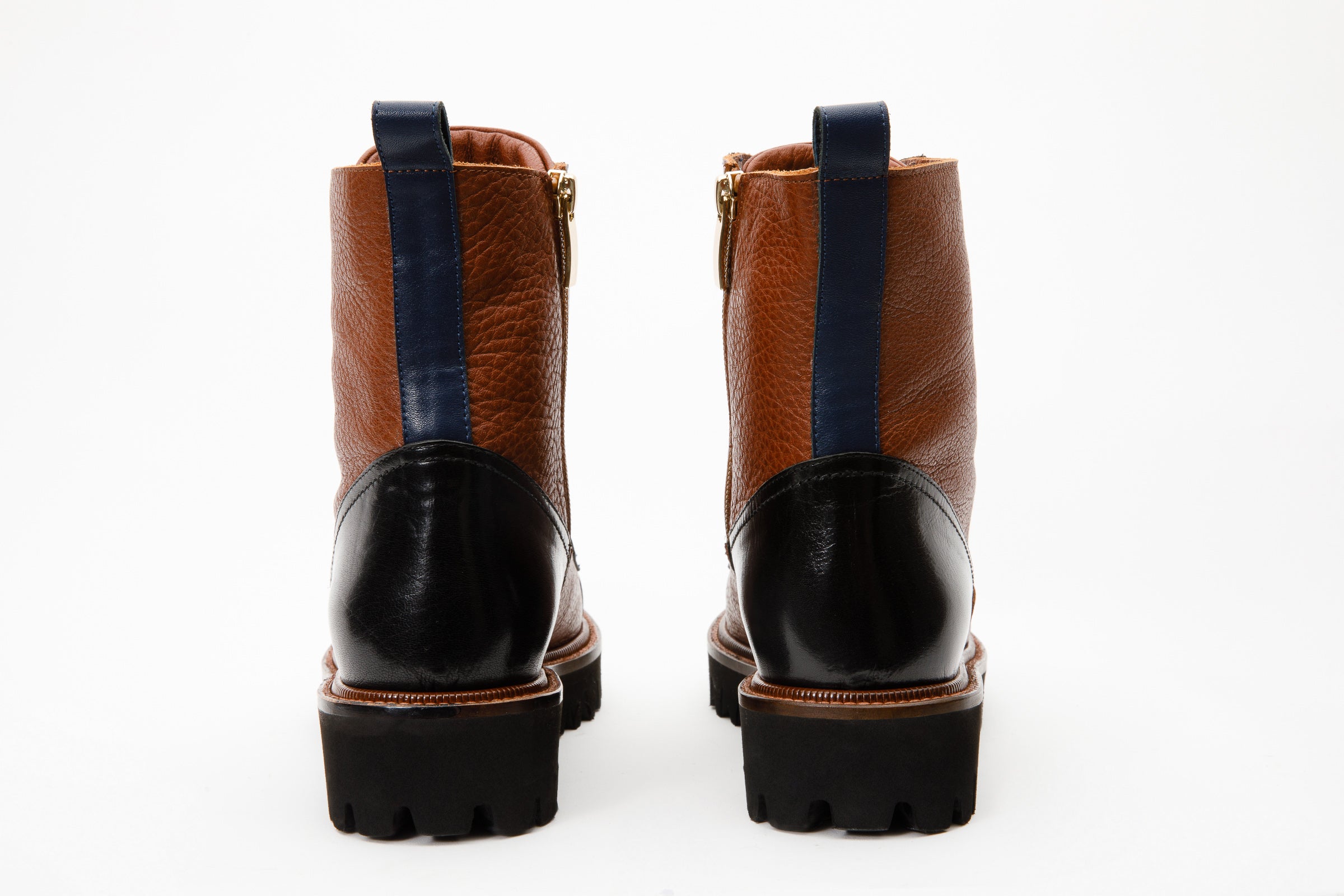 The Belgrad Brown Leather Lace-Up Ankle Women Boot With a Side Zipper Final Sale!
