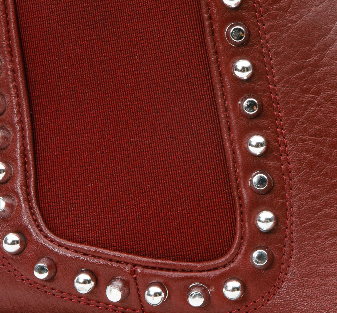 The Vuvulane Burgundy Spike Leather Ankle Women Boot