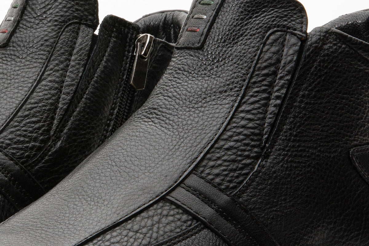 Vinci Leather The Montreal Black Leather Casual Zip-Up Ankle Men Boot – product view 5