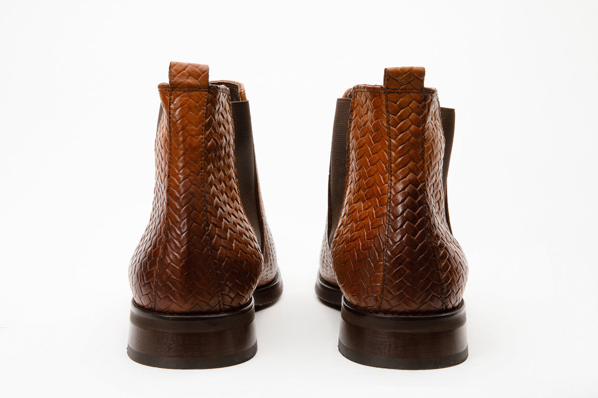 Vinci Leather The Oslo Tan Leather Chelsea Men Boot – product view 4