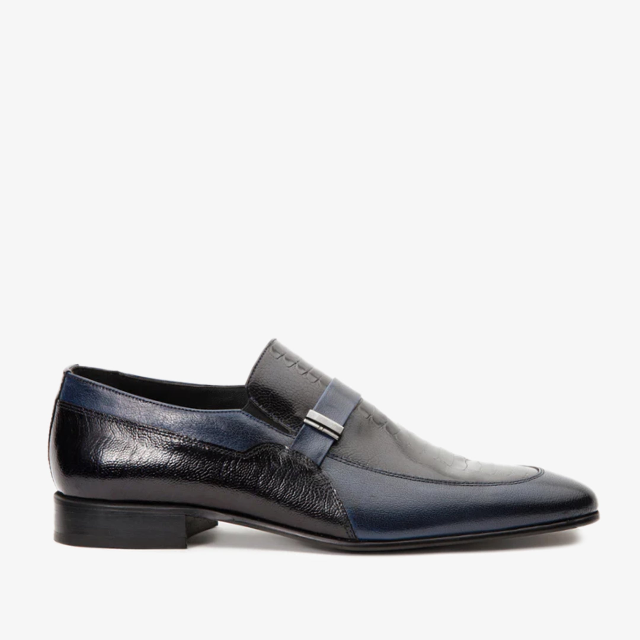 The Kazablanka Navy Leather Bit Loafer Men Shoe
