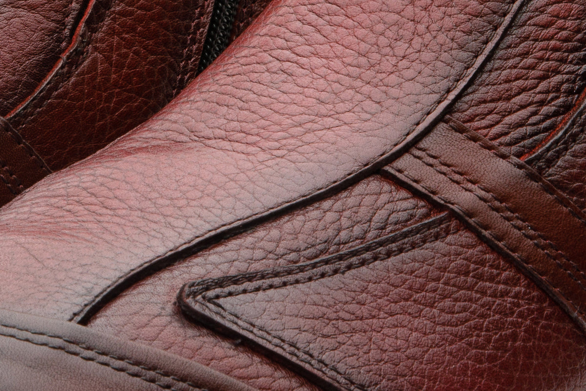 Vinci Leather The Montreal Burgundy Leather Casual Zip-Up Ankle Men Boot – product view 6
