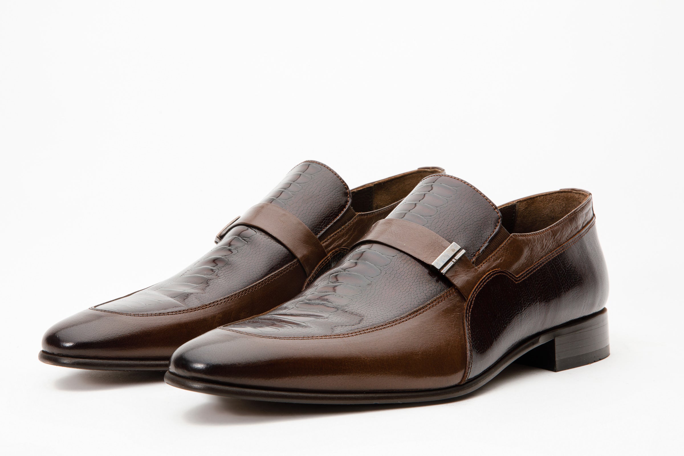 The Kazablanka Brown Leather Bit Loafer Men Shoe
