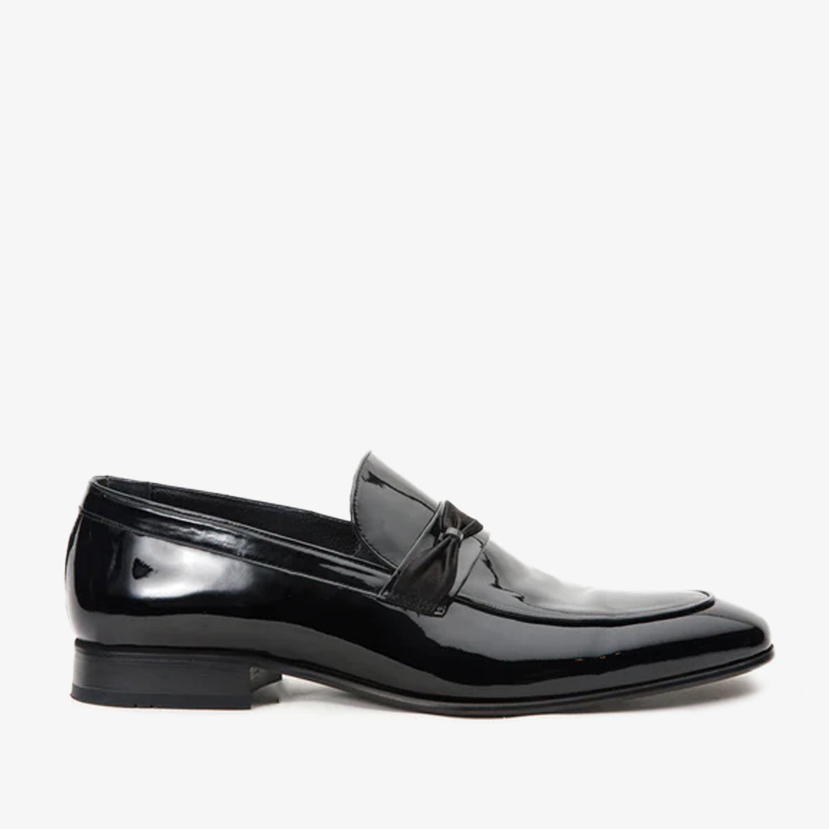 Vinci Leather The Dodoma Black Patent Leather Loafer Men Shoe – product view 1