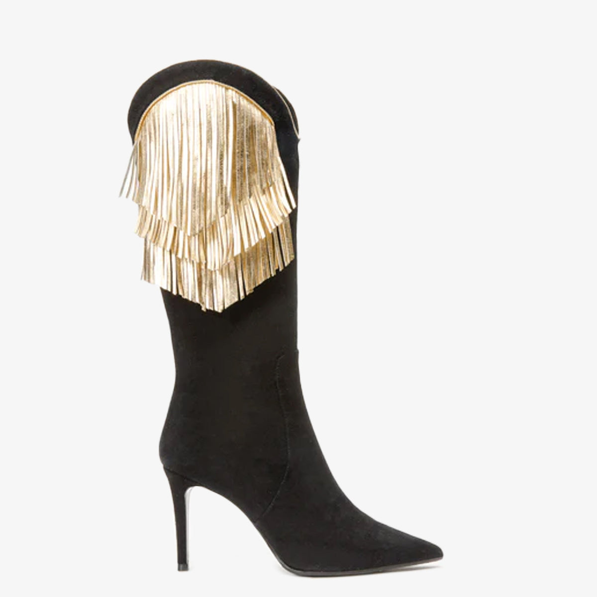 Vinci Leather The Vienna Black Suede Leather Knee High Women Boot – product view 1