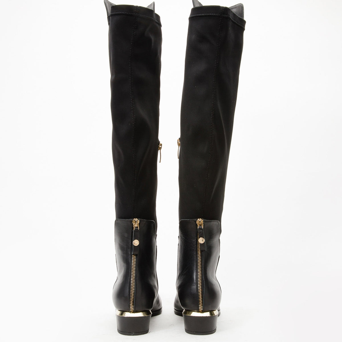 Vinci Leather The Fairoks Black Leather Pointy Toe Knee High Women Boot – product view 4