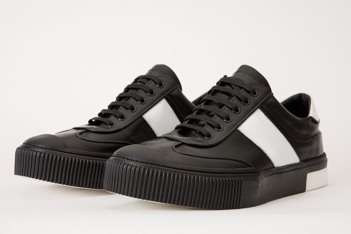 Vinci Leather The Rom Black Leather Men Sneaker – product view 2