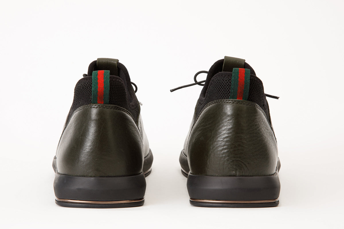 Vinci Leather The Hoxton Green Leather Men Sneaker Final Sale! – product view 4