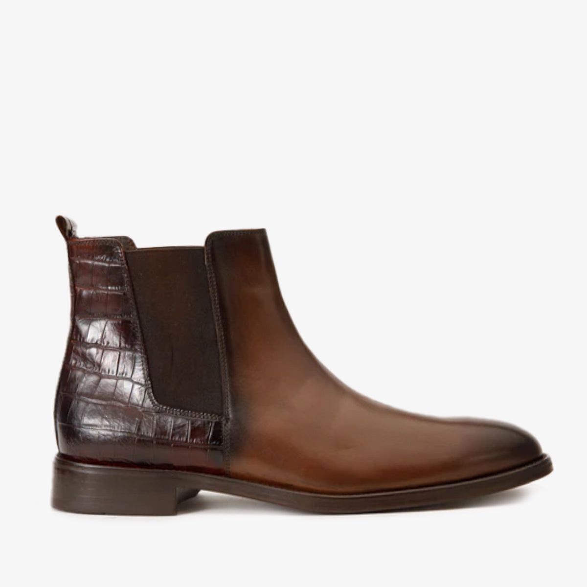 Vinci Leather The Manby Brown Leather Chelsea Men Boot Final Sale! – product view 1