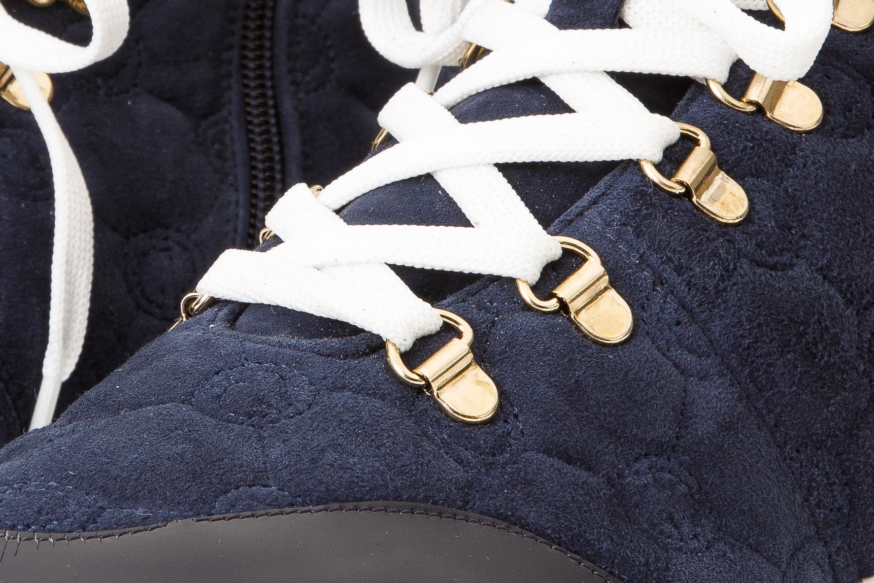 The Cambridge Navy Blue Suede Quilted Leather Ankle Women Boot Final Sale!