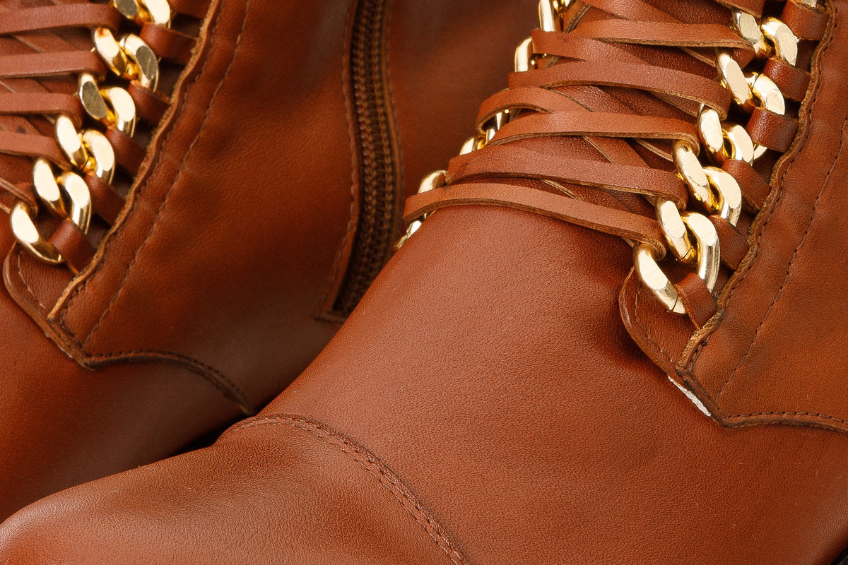 Vinci Leather The Tuna Tan Leather Mid Calf Women Boot – product view 4