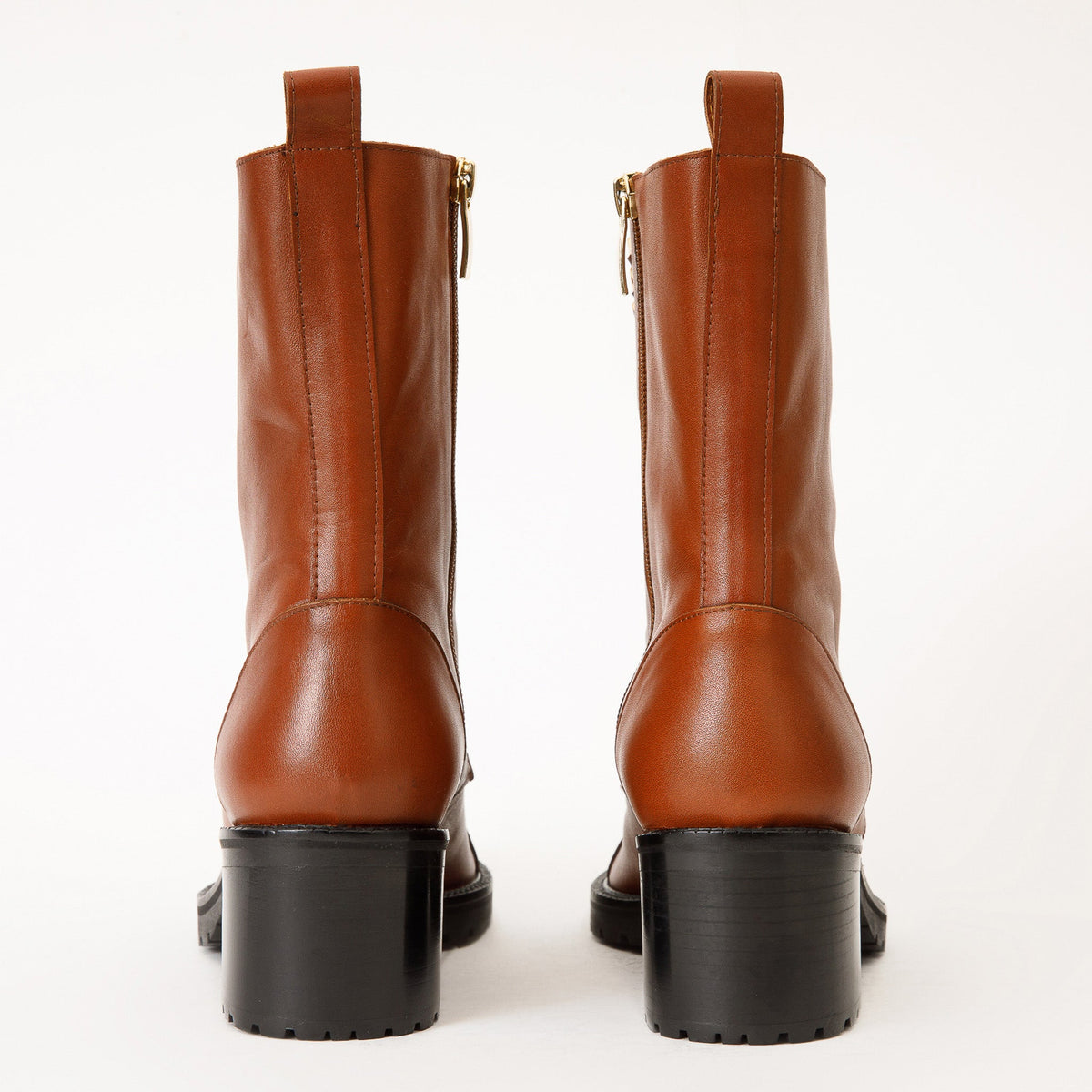 Vinci Leather The Tuna Tan Leather Mid Calf Women Boot – product view 3