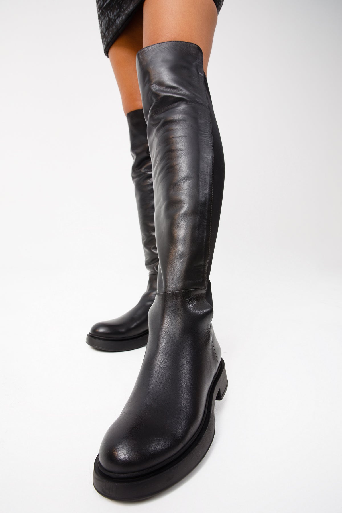 Vinci Leather The Harmony Belle Black Leather Knee High Women Boot – product view 9