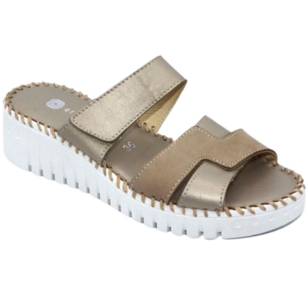 Eric Michael Darien Women’s Leather Wedge Sandal