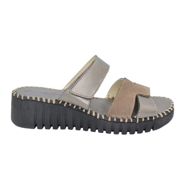 Eric Michael Darien Women’s Leather Wedge Sandal
