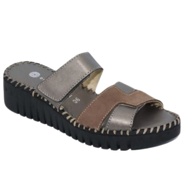Eric Michael Darien Women’s Leather Wedge Sandal