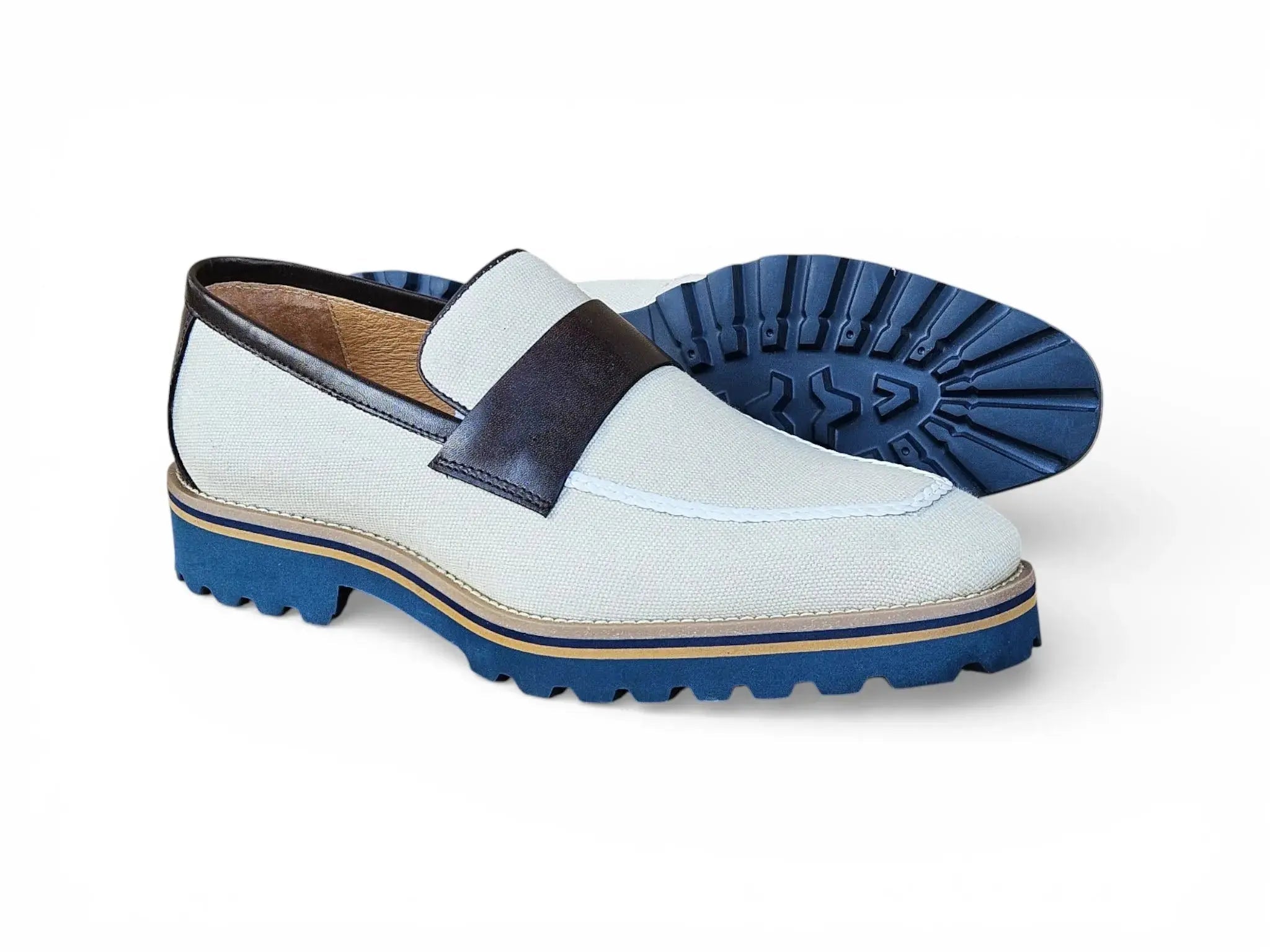 Denim Loafer in Lug Sole Carrucci Shoes Men's