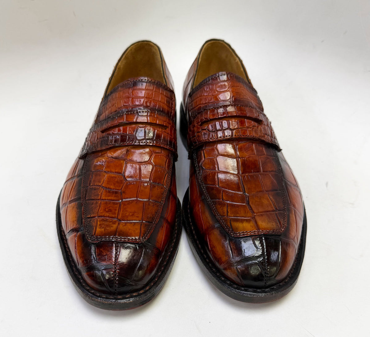 C&E Fashions Maurice Detroit Custom Alligator Loafer - Whiskey – product view 2