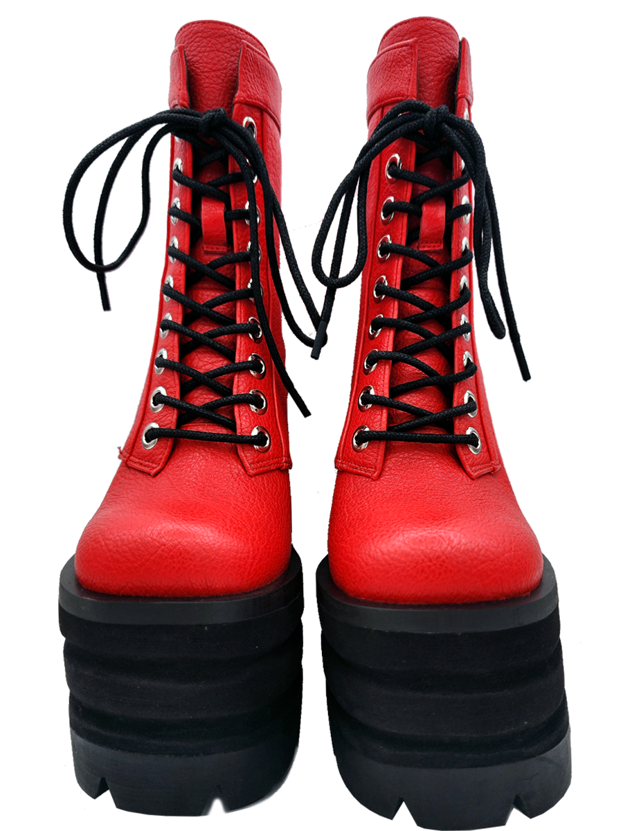 Charla Tedrick Diesel Boot - Red – front view