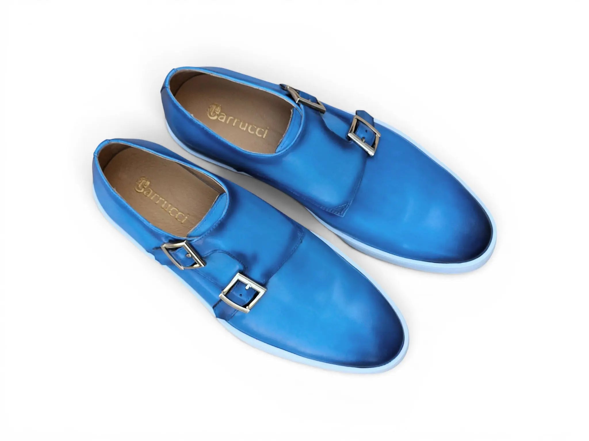 Carrucci Shoes Men's Double Monk Strap Leather Sneaker Comfort KS529 03