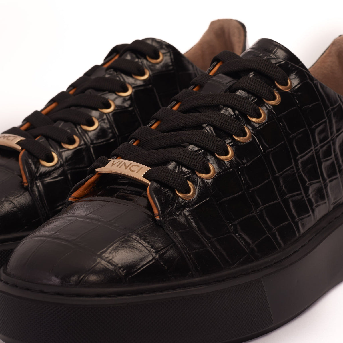 Vinci Leather The Dublin Black Leather Men Sneaker – product view 6