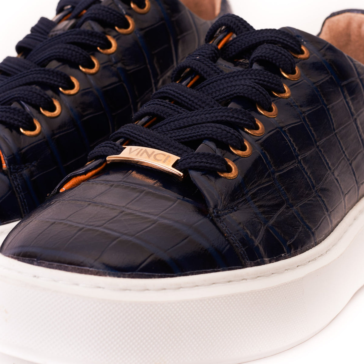 Vinci Leather The Dublin Blue Leather Men Sneaker – product view 6